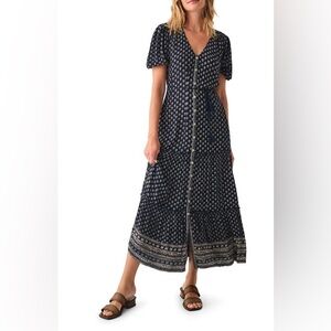 Like New! FAHERTY - Orinda Floral Maxi Dress In Lotus Floral Print